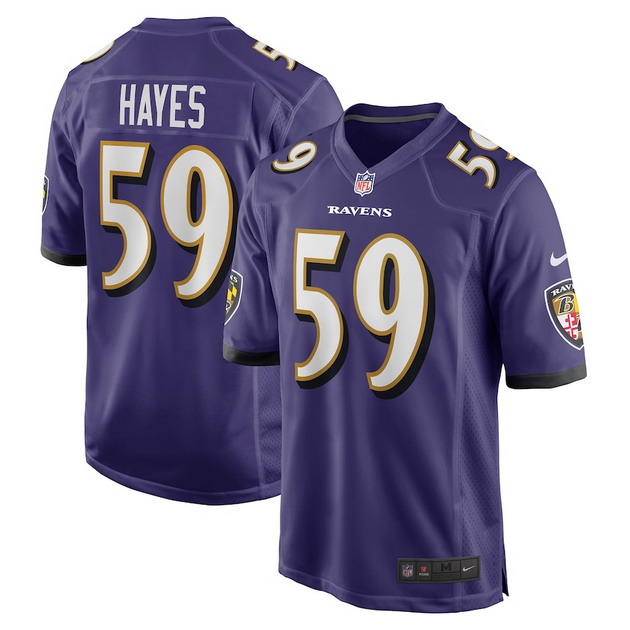 mens nike daelin hayes purple baltimore ravens game jersey